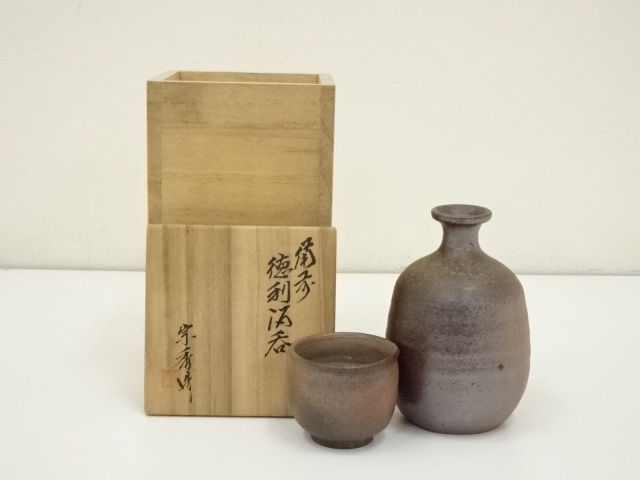 金重素山作　粉引　徳利　共箱　酒器 金重素山作 粉引 徳利 共箱 酒器 【公式通販】